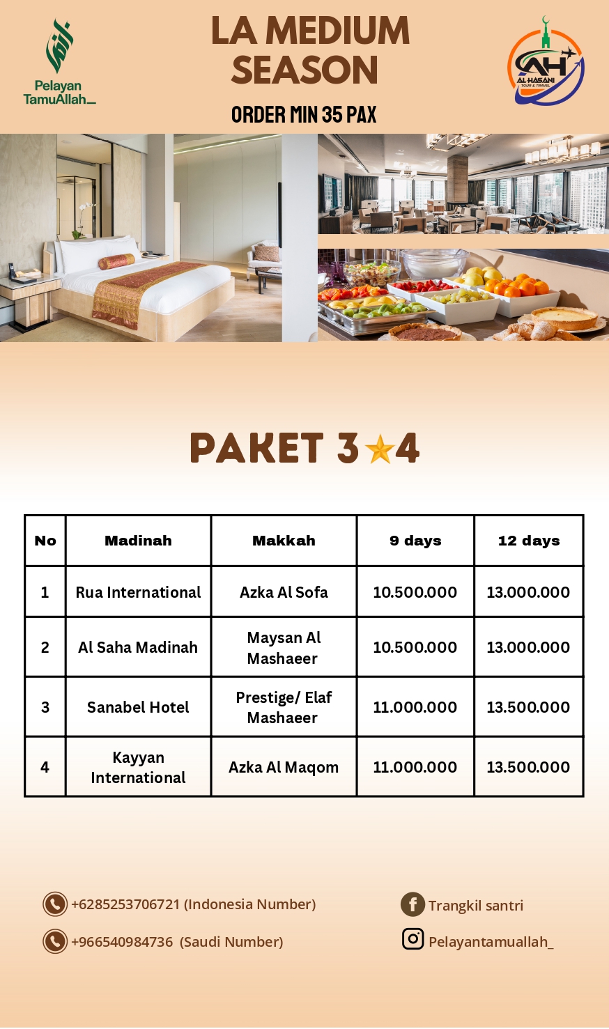 Paket Umroh Paket Umrah Reguler Bintang 4 (9 Hari) - Rua International & Azka Al Sofa